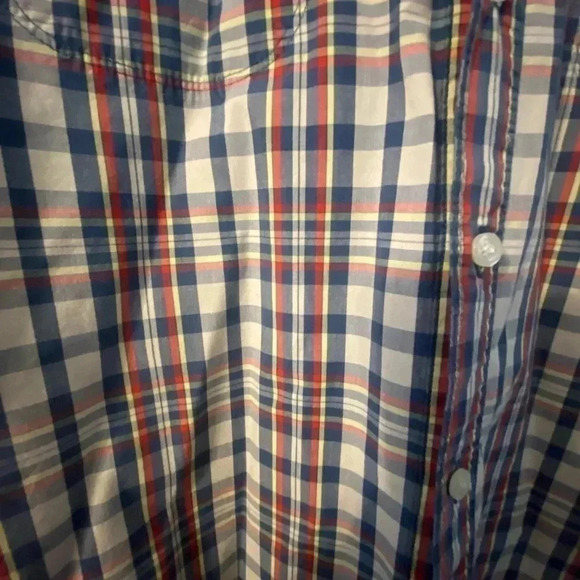 VTG 90s Dockers Mens Plaid Short Sleeve Button Down XL - Picture 9 of 10